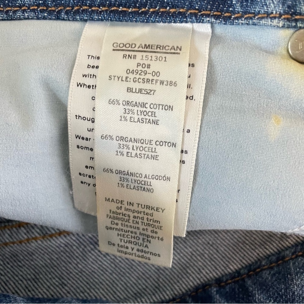 Good American Good Curve High Waist Raw Hem Straight Leg Jeans Womens 4/27 - Picture 5 of 10